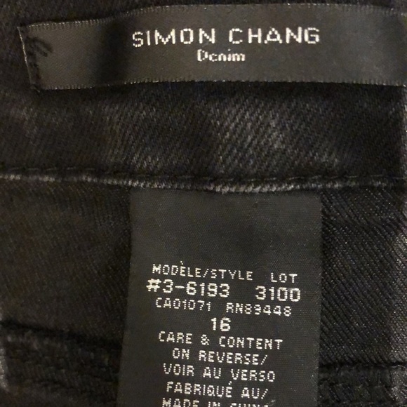 SIMON Chang black denim jeans. - Picture 4 of 7